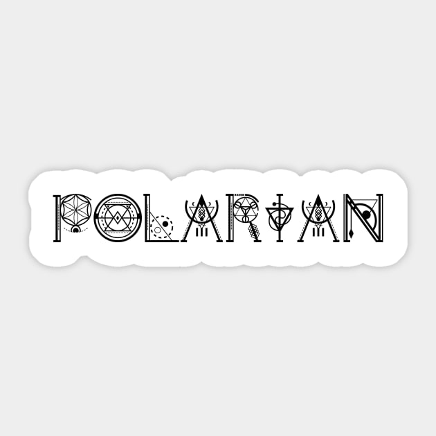 Polarian Starseed In Ancient Sacred Geometry Text Sticker by BamBam